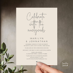 Convites Celebre Com os Recém-Casados, Jantar de Casamento