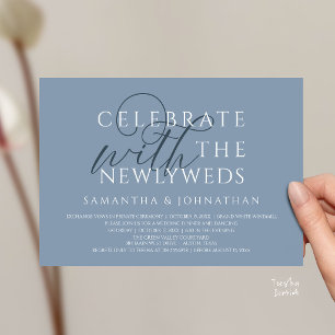 Convites Celebre com os Recém-Casados Recepção Elegante