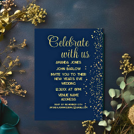 Convites Celebre Conosco Ano Novo Dourado