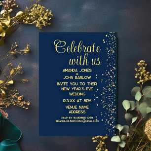 Convites Celebre Conosco Ano Novo Dourado