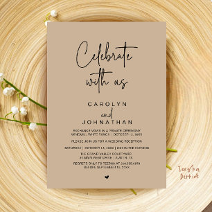 Convites Celebre conosco, Casamento Fuga Tan Brown