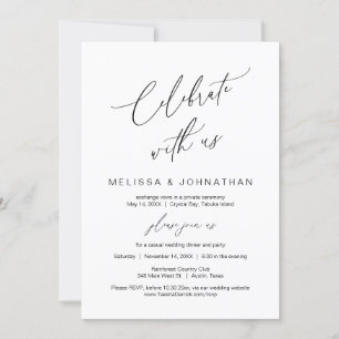 Convites Celebre conosco, Casamento Intimo