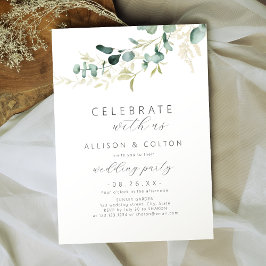 Convites Celebre conosco! Eucalyptus greenery Boho