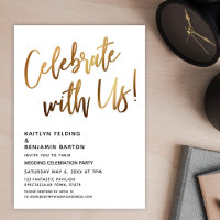 Celebre Conosco! Evento Minimal Gold Handwriting