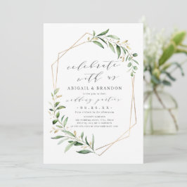 Convites Celebre Conosco! Greenery Geométrico Wedding