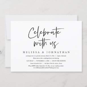Convites Celebre conosco, Jantar de Casamento Intimo