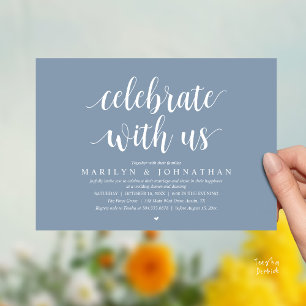 Convites Celebre conosco, Jantar de Casamento Íntimo Modern