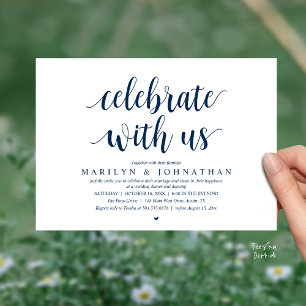 Convites Celebre conosco, Jantar de Casamento Íntimo Modern