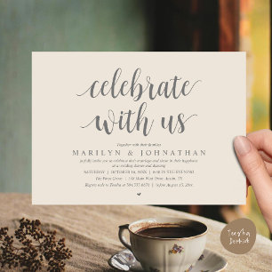 Convites Celebre conosco, Jantar de Casamento Íntimo Modern