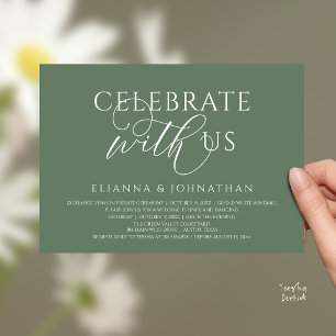 Convites Celebre conosco, Jantar de Casamento Moderno e Ele