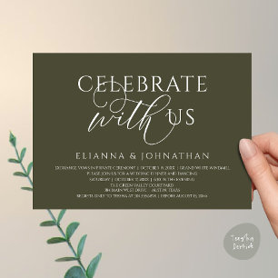 Convites Celebre conosco, Jantar de Casamento Moderno e Ele
