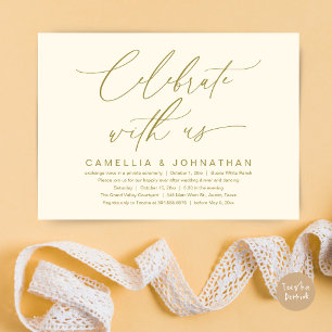 Convites Celebre conosco, Jantar de Casamento Romântico
