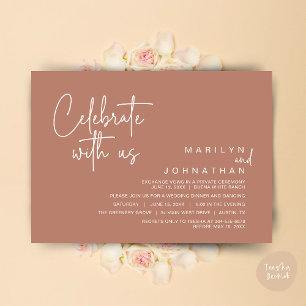 Convites Celebre conosco, Jantar de Elopement de Casamento