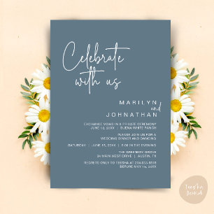 Convites Celebre conosco, Jantar de Elopement de Casamento