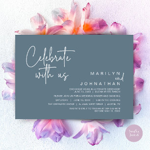 Convites Celebre conosco, Jantar de Elopement de Casamento