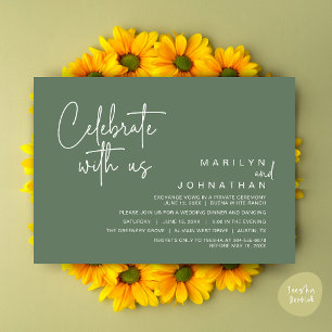 Convites Celebre conosco, Jantar de Elopement de Casamento