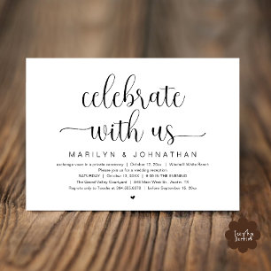 Convites Celebre Conosco Jantar de Recepção de Casamento El