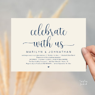 Convites Celebre Conosco Jantar de Recepção de Casamento El