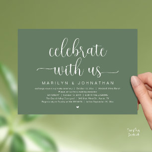 Convites Celebre Conosco Jantar de Recepção de Casamento El