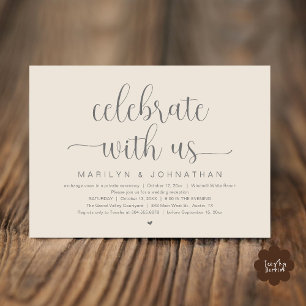 Convites Celebre Conosco Jantar de Recepção de Noiva Elegan