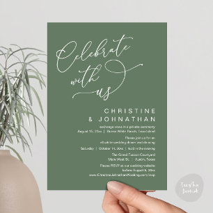 Convites Celebre conosco, Janto Romântico de Casamento Danç