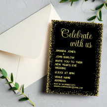 Celebre Conosco Minimal Dourado Casamento de Ano N