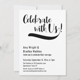 Convites "Celebre Conosco!" Recepção Após Casamento