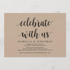 Convites Celebre conosco, Rustic Kraft, Casamento Intimo