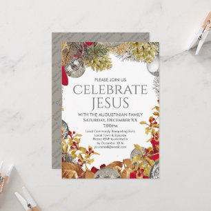 Convites CELEBRE JESUS Coroa de Natal Festa de Natal