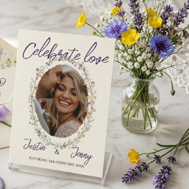 Convites Celebre o Amor Floral Simples Casamento Moderno