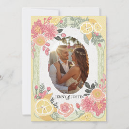 Convites Celebre o Amor Foto Floral casamento