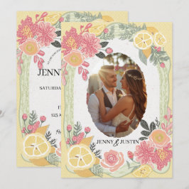 Convites Celebre o Amor Foto Floral casamento