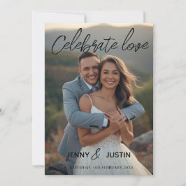 Convites Celebre o Amor Personalizado Simples Moderno casam