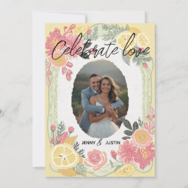 Convites Celebre o Amor Personalizado Simples Moderno casam