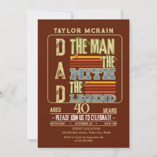 Convites Celebre Qualquer Idade: O Homem, O Mito, A Lenda