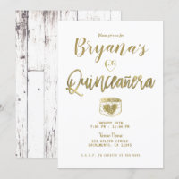 Celeiro Rústico Branco Madeira Dourada 15 Quinceañ