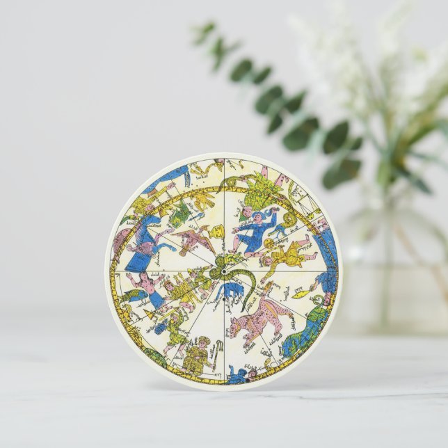 Convites Celeste Antigo, Esfera Árabe, Constelações (Em pé/Frente)