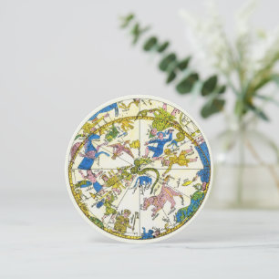 Convites Celeste Vintage, Esfera Árabe, Constelações