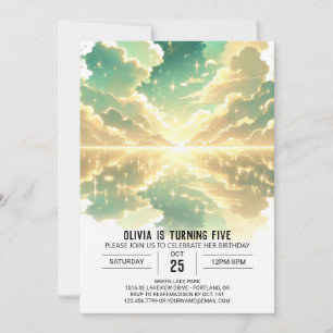 Convites Celestial Digital Birthday