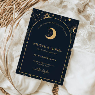 Convites Celestial Escrito nas estrelas Salve a Data