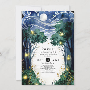 Convites Celestial Firefly Woodland Birthday