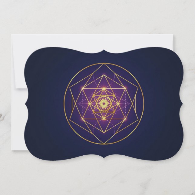 Convites Celestial Golden Mandala — Balance in the Infinite (Frente)