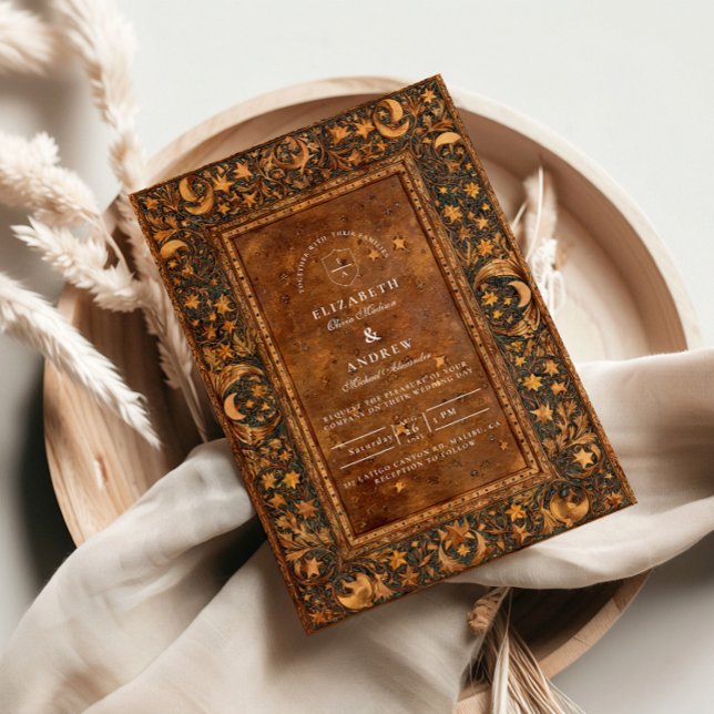 Convites Celestial Gothic Baroque Wedding (Criador carregado)