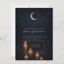 Convites Celestial Indigo Pagan Witan Memorial Funeral