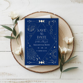 Convites Celestial moon stars constellations Save the Date