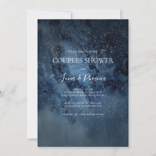 Convites Celestial Night Sky   Casais de prata