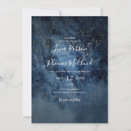 Convites Celestial Night Sky | Casamento Dourado