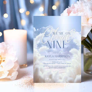 Convites Celestial No Chá de fraldas Cloud Nine 9 Pampas
