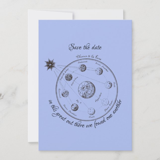 Convites Celestial Save the Date Classic Round Sticker (Frente)