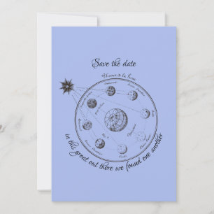 Convites Celestial Save the Date Classic Round Sticker